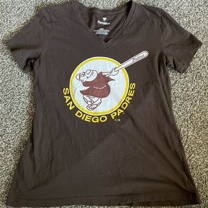 fanatics san diego padres brown v-neck